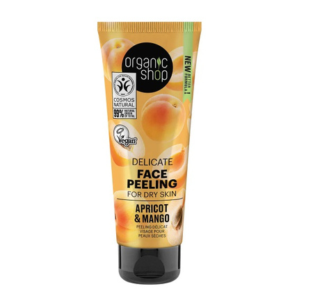 Organic Shop Delikatny peeling do twarzy do skóry suchej Morela & Mango 